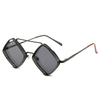 Vintage Eyewear 2024 Retro Square Metal Frame Steampunk Sunglasses Hollow-out Double Bridge frame sunglasses