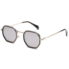 man classic luxury sunglasses high quality metal polygon sunglasses metal vintage frame for women
