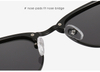 Luxury Men Half Rimless Frames UV400 Polarized Lens Sunglasses
