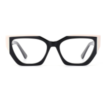 DILICN new acetate fiber optical frame for women irregular colorful splicing fashion frame