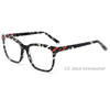 DILICN new acetate fiber optical frame female rectangular colorful splicing fashion frame LM2324