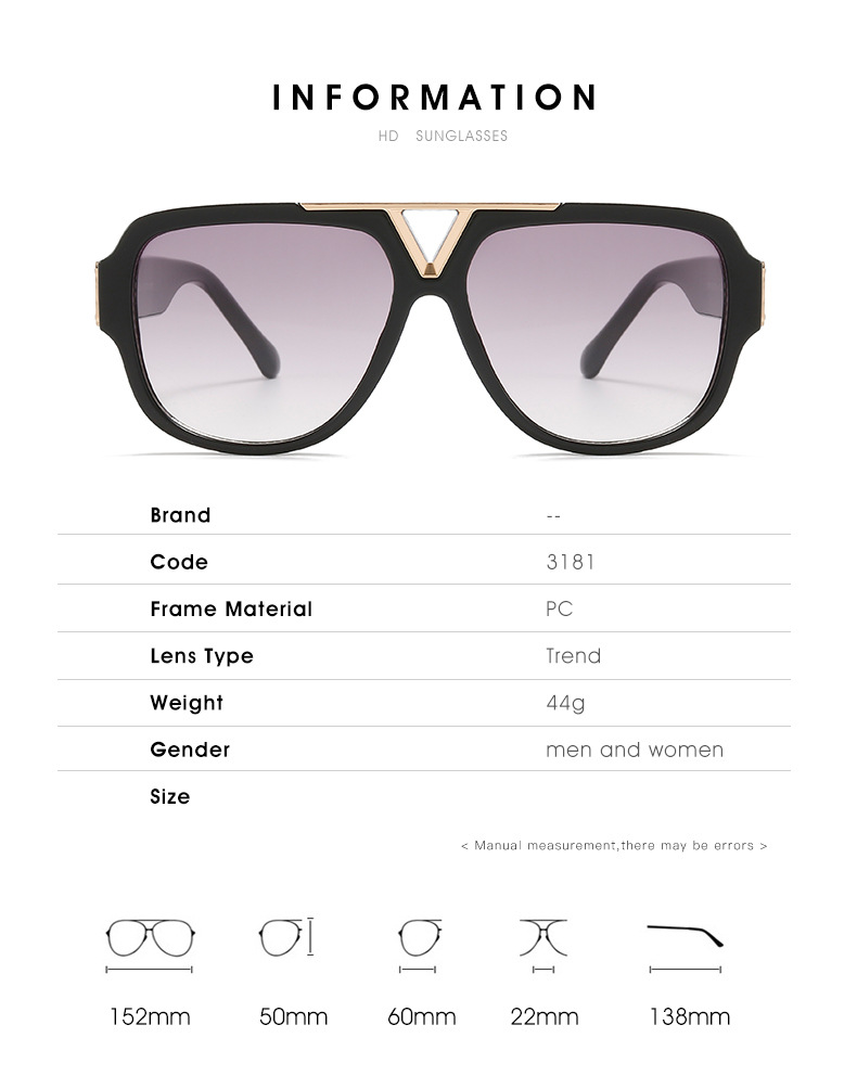 Retro Oversized Driving Eyewear Sun Glasses Men New Fashion Millionaire Designer Sunglasses Women