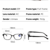 PC Frame Protection Anti Blue Light Reading Glasses for Women Men