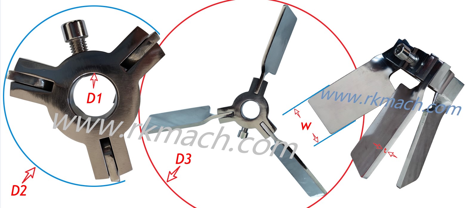 folding mixer foldable mixing blade