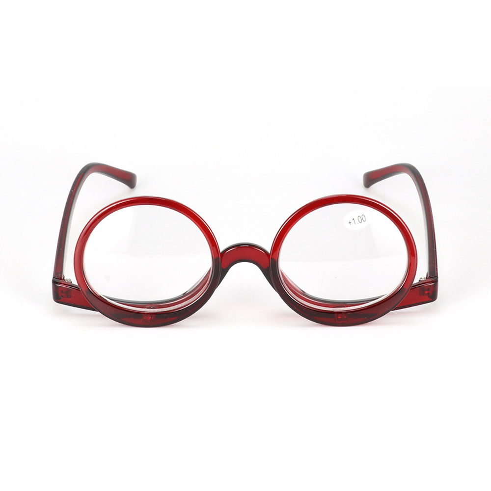 2 in 1 Reading Glasses Makeup Glasses Visually Impaired Reading Glasses Rotatable Eyewear Makeup Glasses for Women