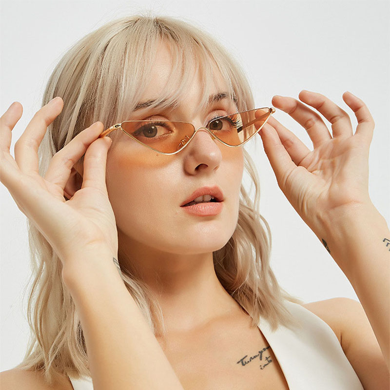 Ocean Metal Eyeglasses Personalized Sun Glasses Fashion Triangle Trendy New Small Frame Sunglasses