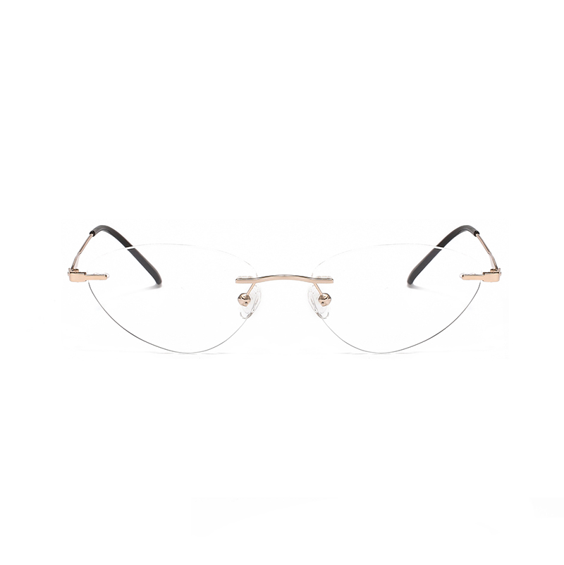 2 In 1 Fashion Optic Glasses Magnet Clip On Sunglasses Rimless Prescription Glasses Frame for Myopia Lenses
