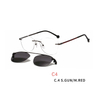 2 In 1 Men Women Polarized Optical Magnetic Sunglasses Clip Magnet Clip on Sunglasses Rimless Optical Frame