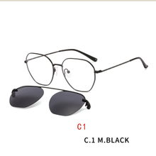 Magnetic Clip on Sunglasses for Men Women Metal Frame