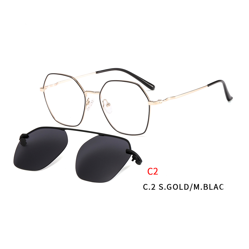 Vintage Magnetic Sunglasses Clip on for Men Women Metal Frame