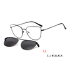 Magnetic Sunglasses Clip on for Men Women Metal Frame