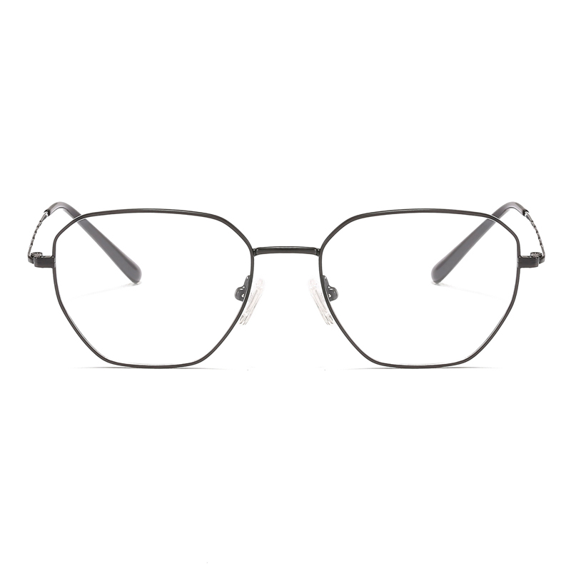 2 in1 Polygon Glasses Frame Magnetic Sunglass Clip On Eyeglasses Prescription Sunglasses Women