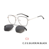 2 In1 Myopia Optical Magnet Clip Glasses Frame Men Clear Prescription Eyeglasses Frame Male UV400 Polarized Magnet Clip On Sunglasses
