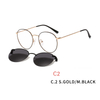 2 In1 Eye Glasses With Magnetic Clip On Sunglasses