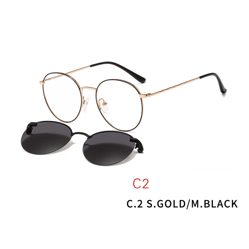 2 In1 Eye Glasses With Magnetic Clip On Sunglasses