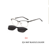 2 In 1 2020 Magnet Sunglasses Male Brand Design Removable Lens Rectangle Clip on Myopia Sun Glasses Driving