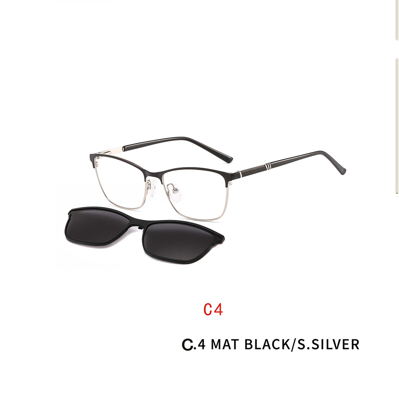 2 In 1 2020 Magnet Sunglasses Male Brand Design Removable Lens Rectangle Clip on Myopia Sun Glasses Driving