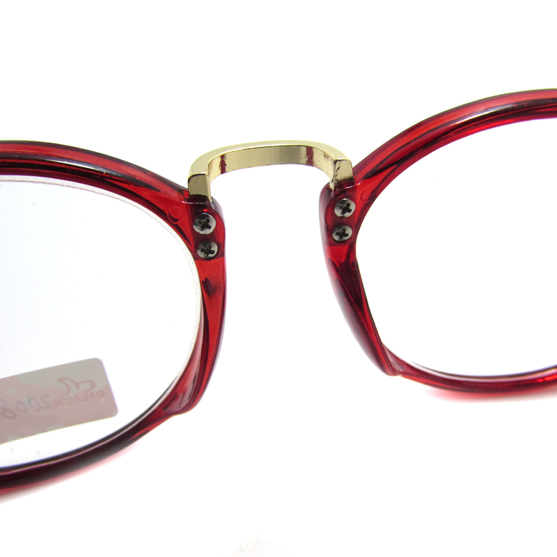 Cheap PC Material Simple Frame with Flower Temples Blue Light Blocking Reading Glasses