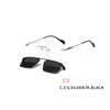 2 In 1 Optical Frame Rimless Magnet Clip on Sunglasses Men Driving Detachable Lens Style Sun Glasses