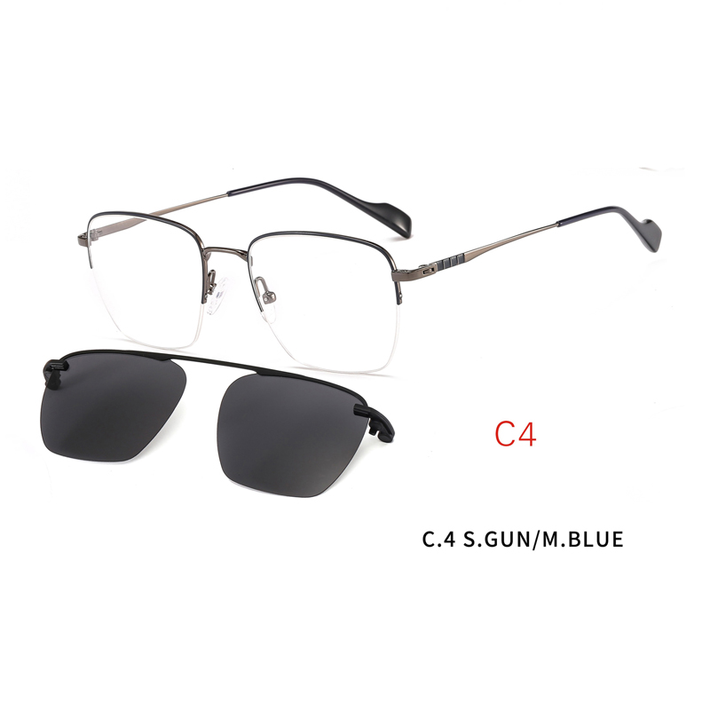 2 In1 Clip On Sunglasses Men Women Polarized Clip On Glasses Magnetic Sunglasses Optical Prescription Eyewear Frames Eyeglass