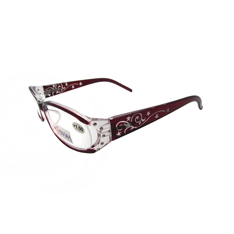 New Fashion Flower Reading Glasses Women Men Floral Pattern Eyeglasses Frame PC Presbyopic