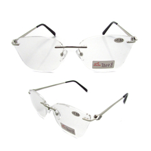 Rimless metal readers for men