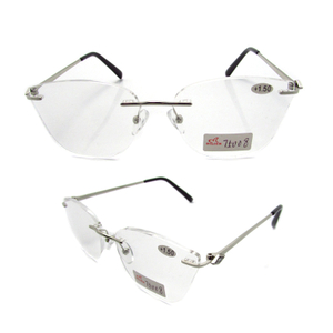 Rimless metal readers for men