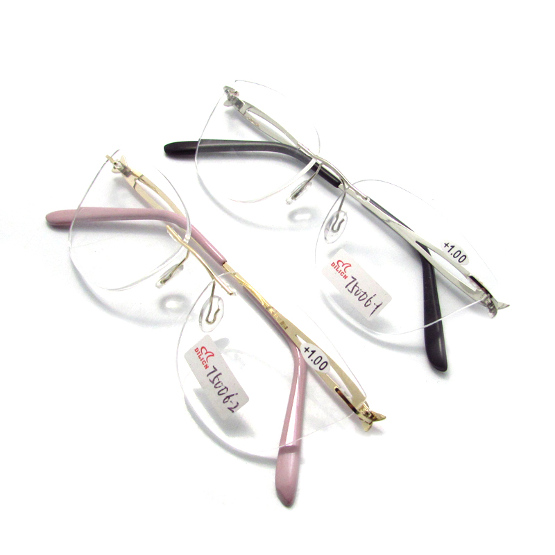 Unisex rimless metal eyewear for reading 