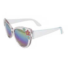 New Fashion Cat Eye Kids Colorful Eyewear UV400 Children Polarized Pink flower Girl Sunglasses
