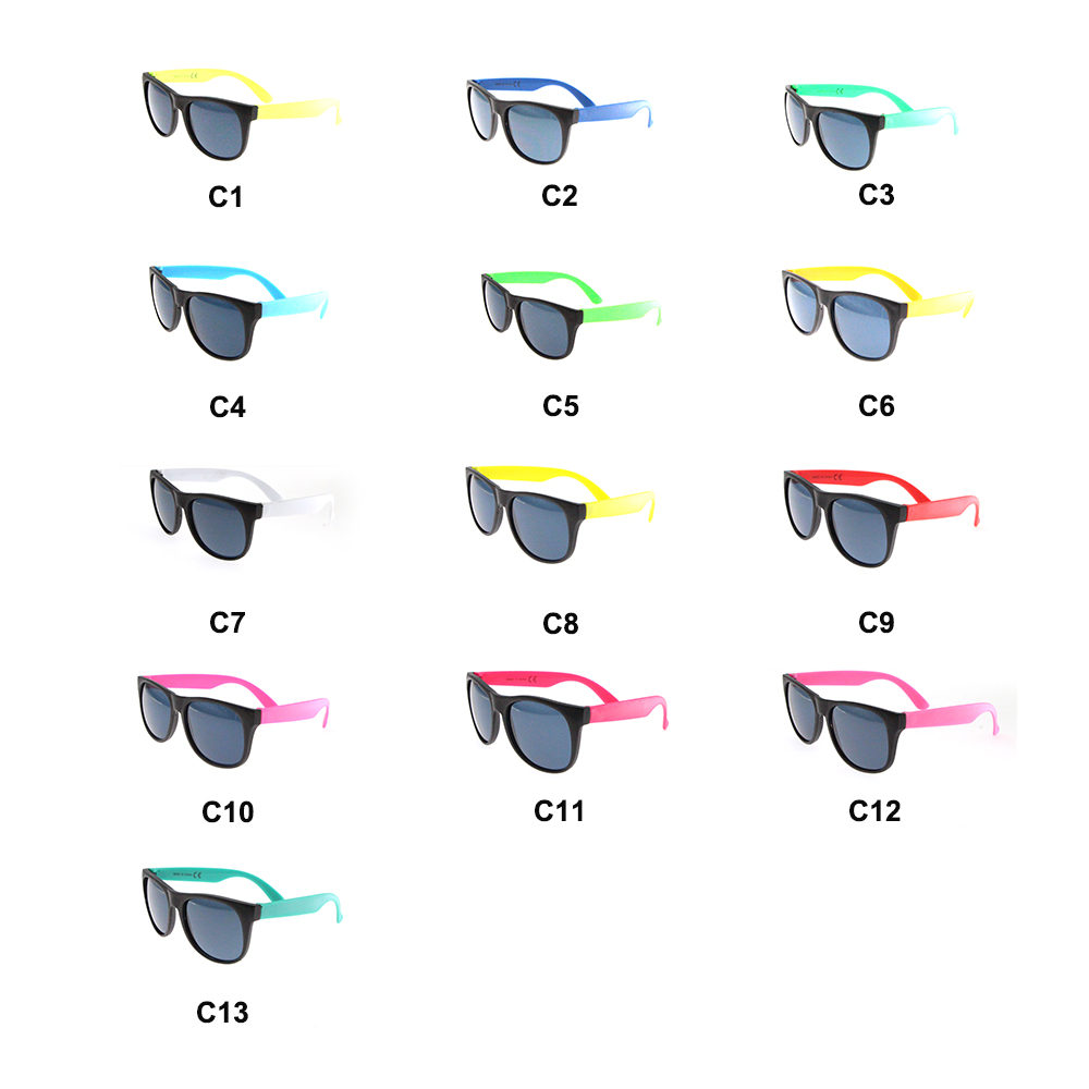 Classic Cheap Promotion Retro Colorful Glasses PC UV400 Round Sunglasses