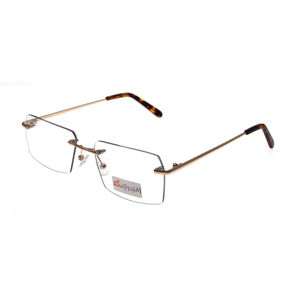 New Design Wholesale Rimless Eyewear Gold Eyeglasses Women Men Frameless Optical Frames