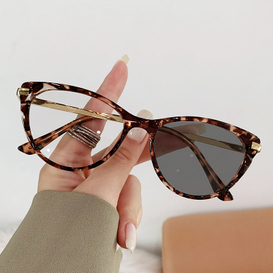 Cat Eye Glasses Fashion Custom Logo Photochromic Glasses Blue Light Blocking Glasses