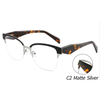 DILICN 2023 New Fashion Acetate Optical Frame Model YD1108 semicircle frames Same style as Prada
