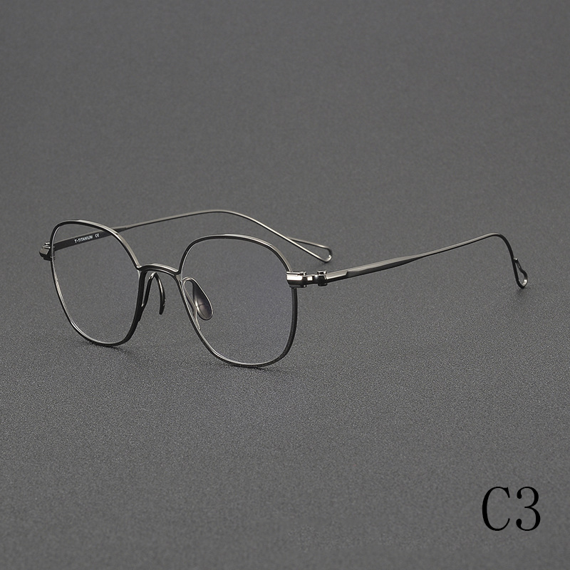 2024 new simple and stylish pure titanium women's and men's optical frames