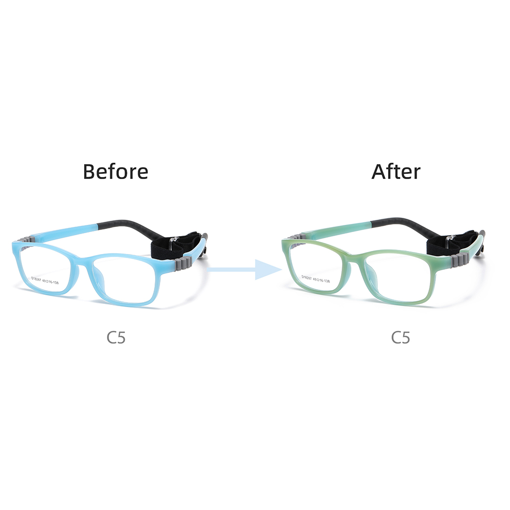 Girls Boys Photochromic Glasses Frames Kids Optical Glass Frame with Strips