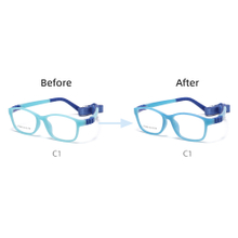 2024 New Arrival TR Silicone Spring Hinge Eyeglasses Kid Photochromic Frames Glasses