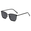 Rectangular square metal sunglasses men's anti-ultraviolet driving polarized sunglasses