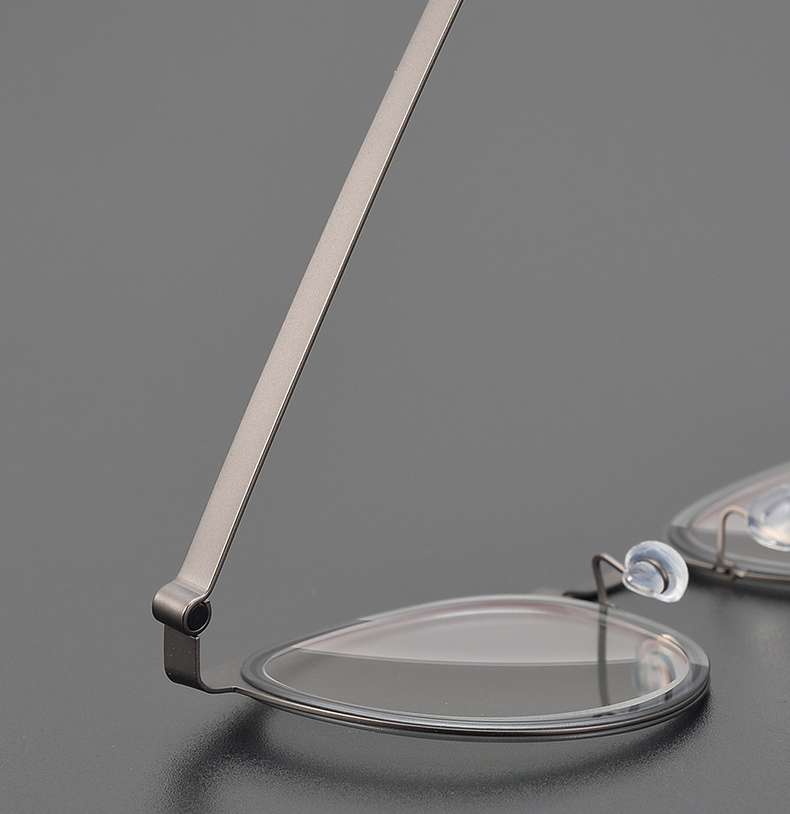 2024 new retro pure titanium round frame ultra-light men's optical frame