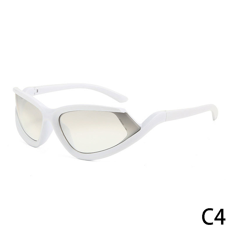 DILICN 2024 High quality attractive running dazzling coating sports sunglasses cycling cat eye sunglasses for men and women