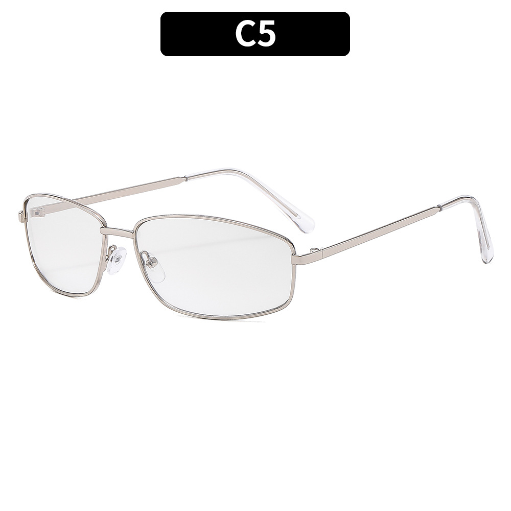 DILICN High Quality Fashion Unisex Women Sunglasses Custom Logo Metal Frame Style Rectangle Retro Sunglasses