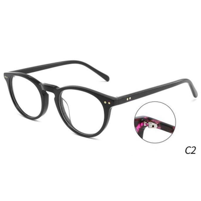 DILICN new children's acetate fiber optical frame round frame color Interchangeable sun lenses