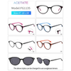 DILICN new Kids Acetate optical frame Interchangeable sun lenses FG1135 fashion style round frames bright color