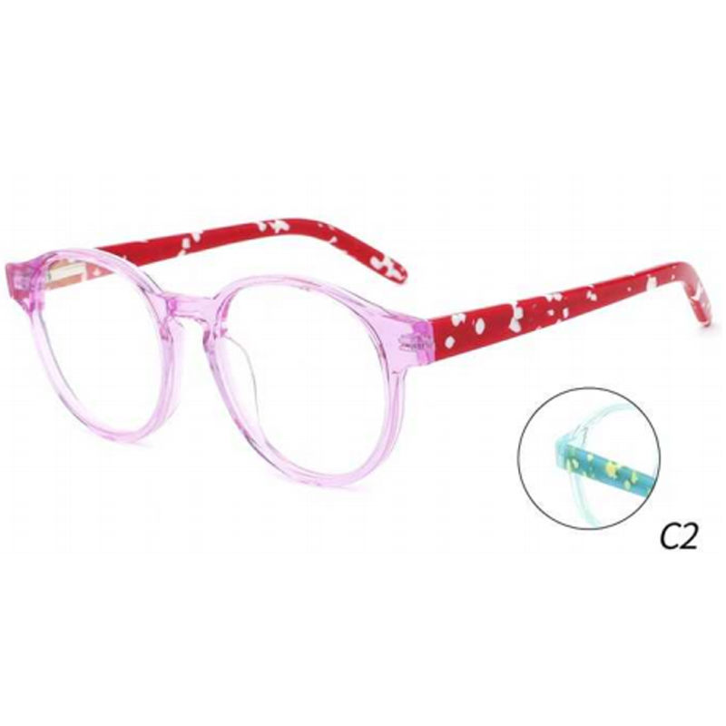 DILICN new Kids Acetate optical frame Interchangeable sun lenses FG1133 fashion style round frames