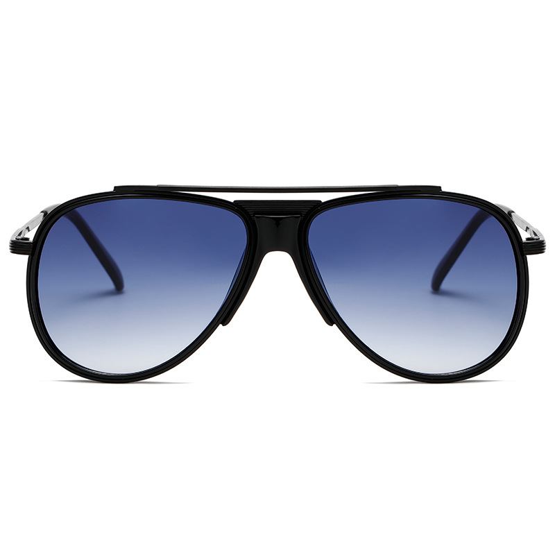 2024 Men's Metal Pilot Sunglasses Vintage Double Beam Pilot Sunglasses Top quality metal shades UV Lens Fashion Sunglasses