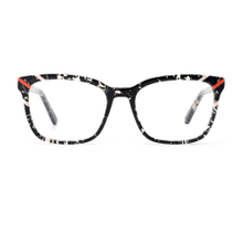 DILICN new acetate fiber optical frame female rectangular colorful splicing fashion frame LM2324
