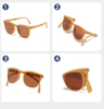 Foldable Sunglasses 2022 New Fashion Trendy Custom Logo PC Frame Polarized Sun Glasses Thin Sunglasses Folding
