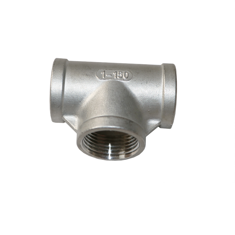 SS316 SCREWED BSP TEE 150 LBS PIPE FITTING