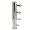 Custom SS304 Sanitary Tri Clamp Manifold with 4 Ports on One Side 