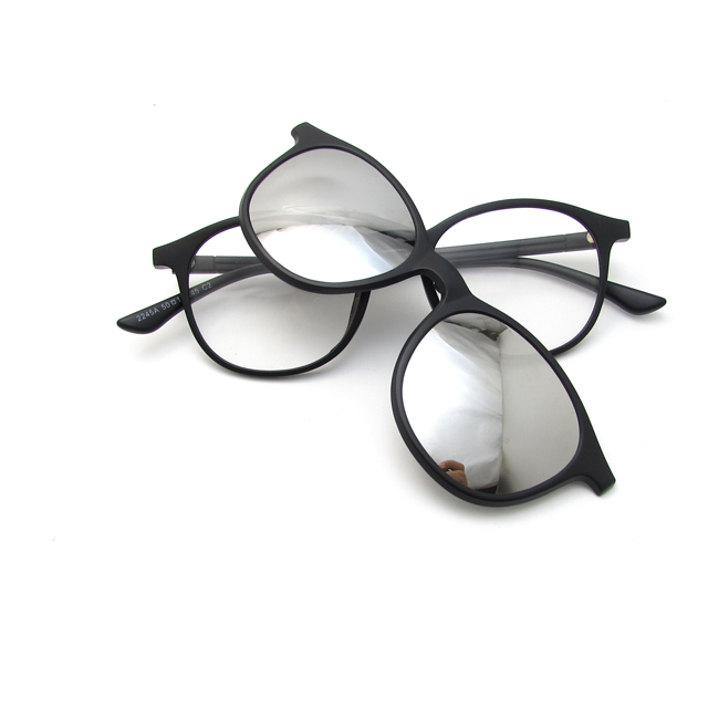 5 In 1 Swappable Magnet Clip-On Clips On Polarizedc Sun Glasses Frame Eyewear Sunglasses with Bag