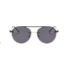 2 In 1 Clip On Sunglasses Rimless Optic Round Glasses Magnet Prescription Glasses Frame for Myopia Lenses